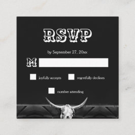 Western Rustikaler Schwarz-Weiß-Bullen-UAWG Begleitkarte