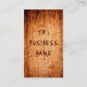Western Rustikaler Scratched Wood Grain Cool Stilv Visitenkarte (Rückseite)