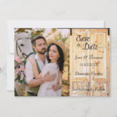 Western Rustikales Foto Einladung (Vorderseite)