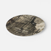 Western Rustikales Hochzeitsbull-Schädelgebiet Vin Pappteller (Schrägansicht)