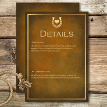 Western Rustikales Horseshoe Brown & Gold Details