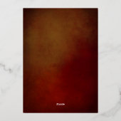 Western Rustikales Horseshoe Herz Burgund & Gold Folieneinladung (Rückseite)