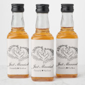 Western Rustikales Pferdeschlitten Alkoholflaschenetikett (Flaschen)