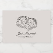 Western Rustikales Pferdeschlitten Alkoholflaschenetikett (Einzelnes Label)