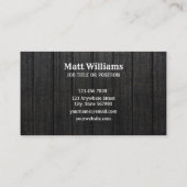 Western Rustikales Schwarzholzkörnchen Visitenkarte (Rückseite)