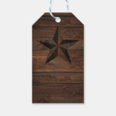 Western Rusty Star auf Holz Rustikales Party Geschenkanhänger (Vorderseite)