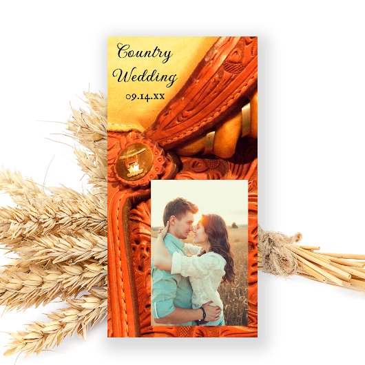 Western Saddle Country Hochzeit Save the Date