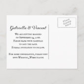 Western Saddle Country Hochzeit Save the Date Ankündigungspostkarte (Rückseite)