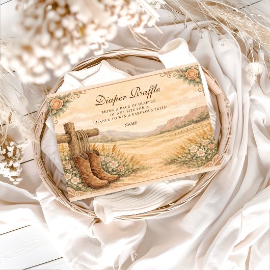 Western Saddle Desert Diapper Raffle  Begleitkarte