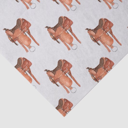 Western Saddles Pattern Seidenpapier (Ausschnitt)