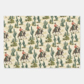 Western Saguaro Cactus und Cowboy Geschenkpapier Set (Vorderseite)