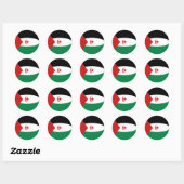 Western Sahara Fisheye Flag Sticker (Blatt)