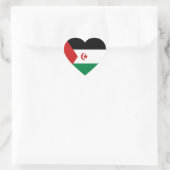Western Sahara Flag Heftsticker Herz-Aufkleber (Tasche)