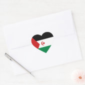Western Sahara Flag Heftsticker Herz-Aufkleber (Umschlag)