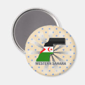 Western Sahara Flag Karte 2.0 Magnet (Vorderseite/Rückseite)