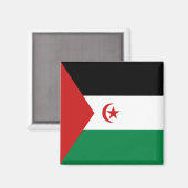 Western Sahara Flag Magnet (Vorderseite/Rückseite)