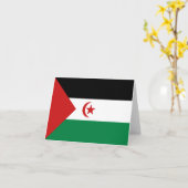 Western Sahara Flag Notecard Karte (Gelbe Blume)