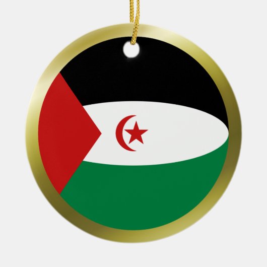 Western Sahara Flag Ornament (Vorne)