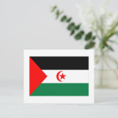 Western Sahara Flag Postkarte (Stehend Vorderseite)