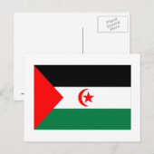 Western Sahara Flag Postkarte (Vorne/Hinten)