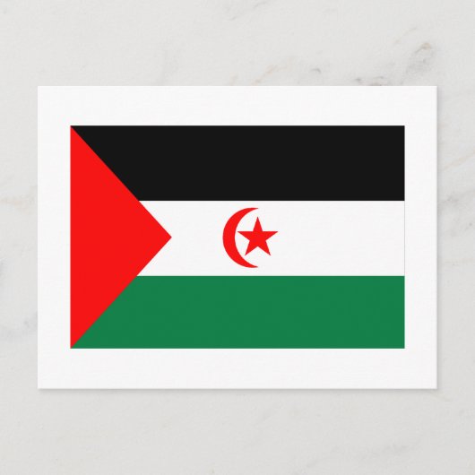 Western Sahara Flag Postkarte (Vorderseite)