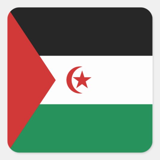 Western Sahara Flag Sticker (Vorderseite)
