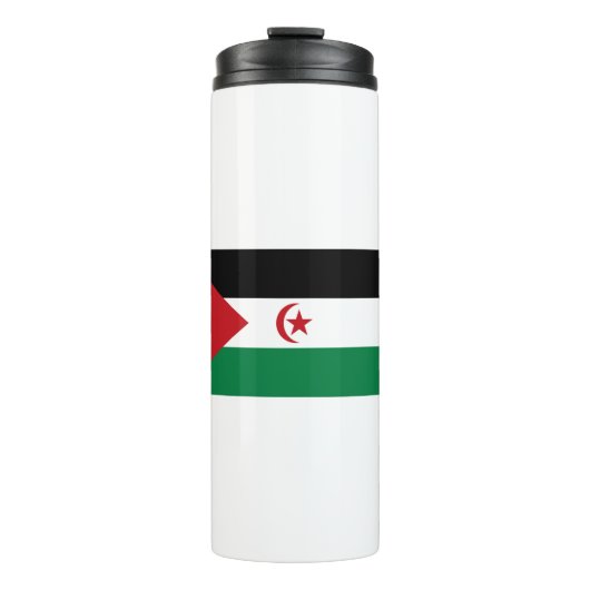 Western Sahara Flag Thermosbecher (Vorderseite)