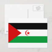 Western Sahara-Flagge Postkarte (Vorne/Hinten)