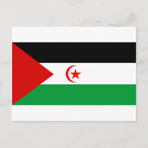 Western Sahara-Flagge Postkarte
