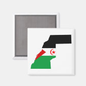 Western sahara Flaggen-Symbol Magnet (Vorderseite/Rückseite)