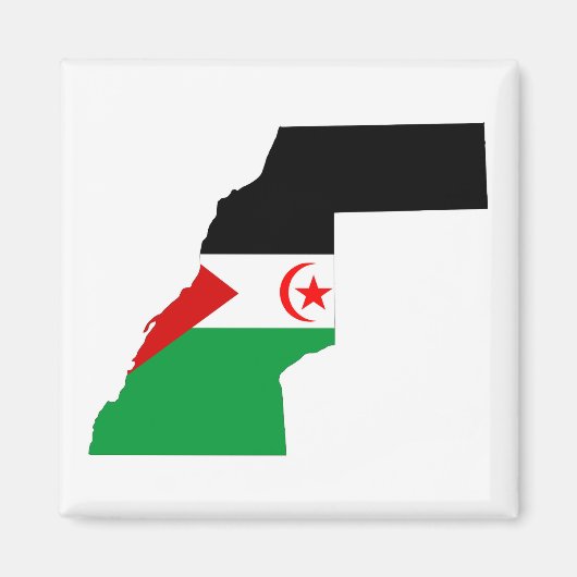 Western sahara Flaggen-Symbol Magnet (Vorne)