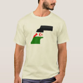 Western Sahara-Flaggenkarte T-Shirt (Vorderseite)