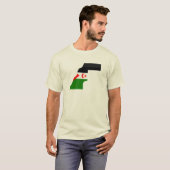 Western Sahara-Flaggenkarte T-Shirt (Vorne ganz)
