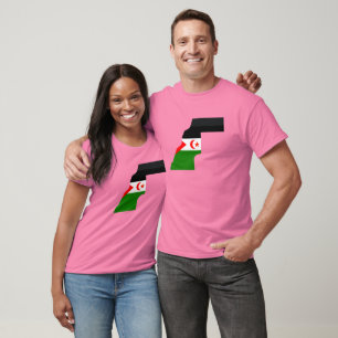 Western Sahara-Flaggenkarte T-Shirt