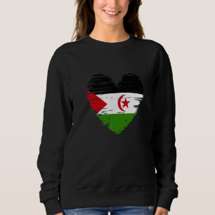 Western Sahara Heart Polisario Flag Saharaoui Prid Sweatshirt