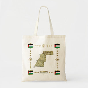 Western Sahara Karte + Flaggen-Bag Tragetasche
