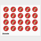 Western Sahara Map Sticker (Blatt)