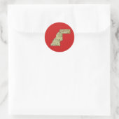 Western Sahara Map Sticker (Tasche)