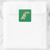 Western Sahara Map Sticker (Tasche)