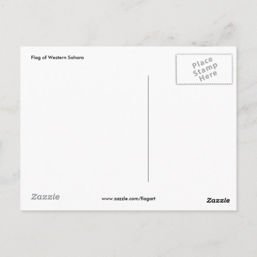 Western sahara postkarte (Rückseite)