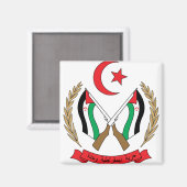 Western Sahara-Wappen im Detail Magnet (Vorderseite/Rückseite)