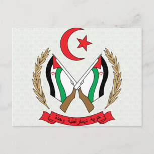 Western Sahara-Wappen im Detail Postkarte