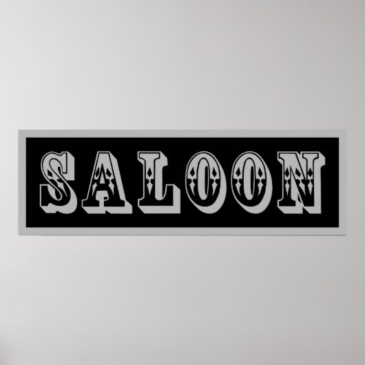 Western Saloon Sign Poster (Vorne)