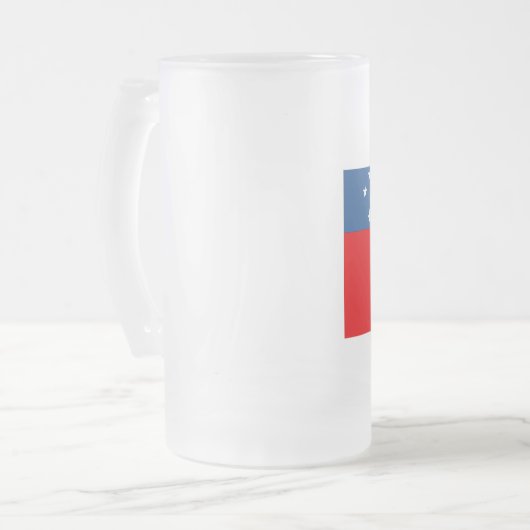 Western Samoa Flag Mattglas Bierglas (Vorderseite Links)