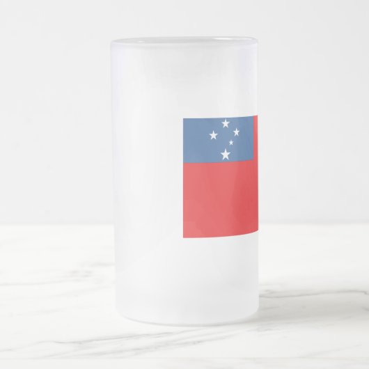 Western Samoa Flag Mattglas Bierglas (Mittel)