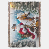 Western Santa Claus Reiten Decke (Vorderseite Vertikal)