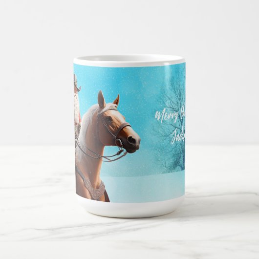 Western Santa Claus Reiten Kaffeetasse (Mittel)