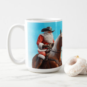 Western Santa Claus Reiten Kaffeetasse