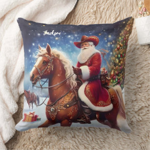 Western Santa Claus Reiten Kissen