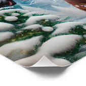 Western Santa Claus Weihnachten Poster (Ecke)